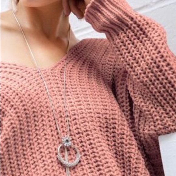 POL Soft Red Bean Knit Sweater in Medium - Picture 6 of 7